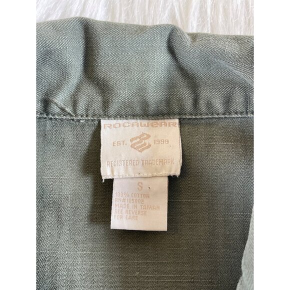 Rocawear Vintage Y2K Women's Belted Sleeveless Jumpsuit Army Green - Picture 6 of 14